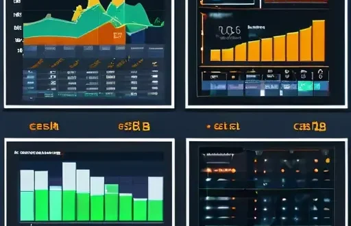 Инфографика прогноза денежных потоков с графиками и таблицей