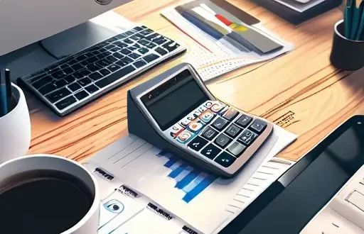 Рентодатель рассчитывает налоги по аренде: документы, калькулятор и договор аренды на столе
