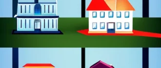 Comparison infographic of mortgage with government support vs. commercial mortgage showing differences in rates, requirements, and flexibility